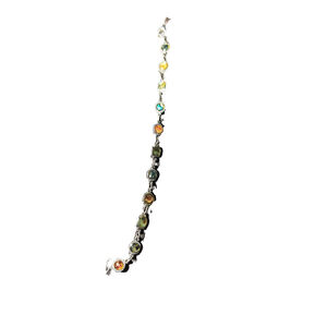 Women's Unbranded Multicolor Gemstone Silver Bracelet One Size